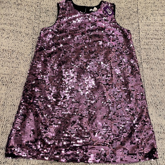 Sugar & Jade Tween Girls Viola Purple Sequin Party Shift Dress Size XL 16/18 NWT - Picture 5 of 8